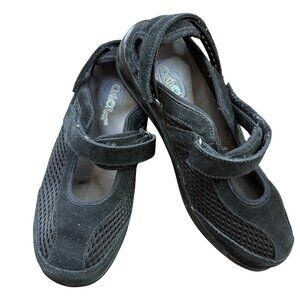 Orthofeet Sanibel Mary Jane Shoes Women's Size 9‎ XX-Wide Black Leather Comfort